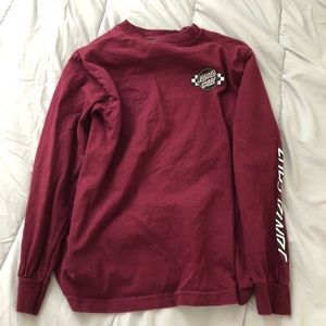 santa cruz maroon longsleeve